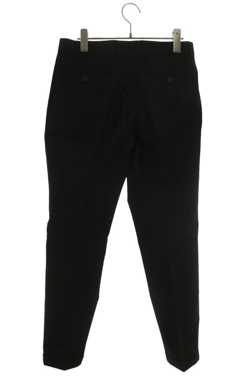 DOLCE & GABBANA Black Cotton Side Stripe Slacks Size 32