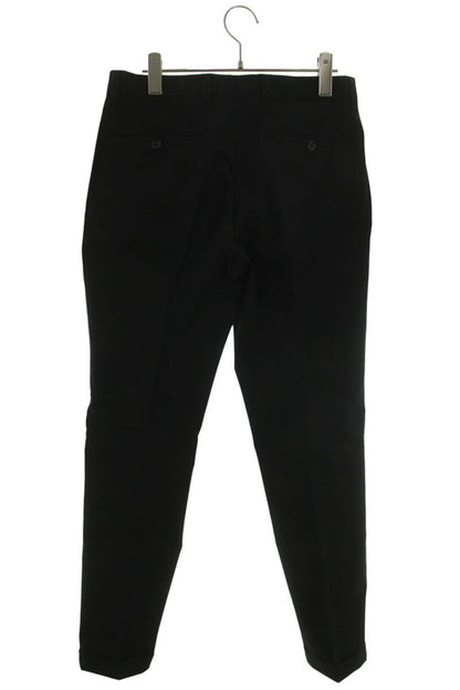 DOLCE & GABBANA Black Cotton Side Stripe Slacks Size 32