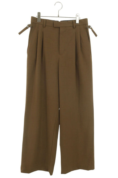 AMI Alexandre Mattiussi Brown Wool Wide Trousers Size 36