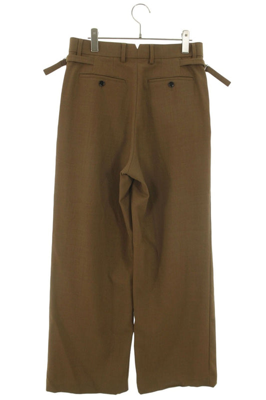 AMI Alexandre Mattiussi Brown Wool Wide Trousers Size 36
