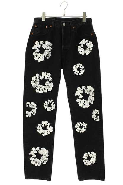 DENIM TEARS x READYMADE Flower Print Pants Black Size 30INCH