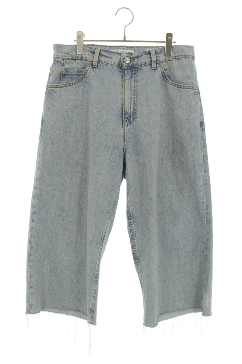 OUR LEGACY Capri Cut Damage Wash Cropped Denim Blue Size 33
