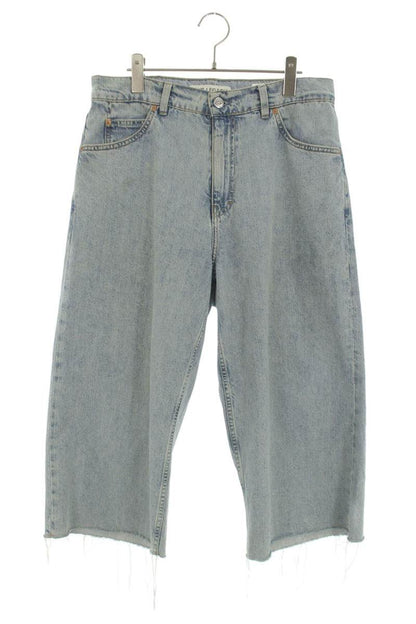 OUR LEGACY Capri Cut Damage Wash Cropped Denim Blue Size 33