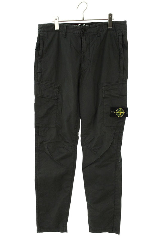 STONEISLAND Gray Cotton Logo Patch Cargo Pants Size 31INCH