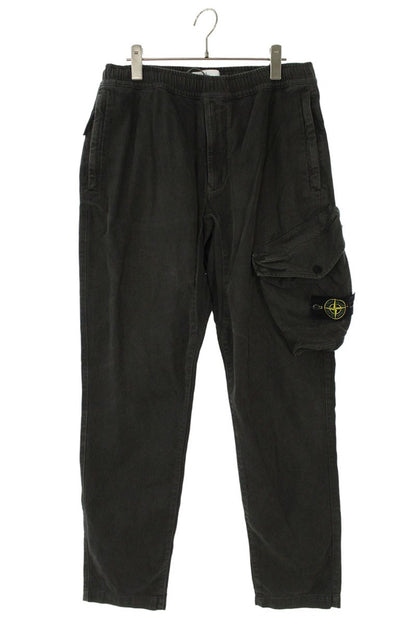STONEISLAND Black Cotton Logo Patch Cargo Pants Size 31INCH