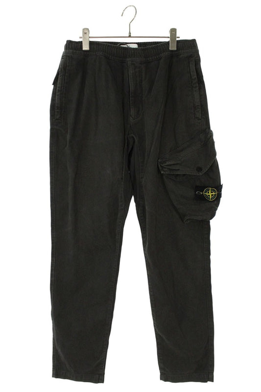 STONEISLAND Black Cotton Logo Patch Cargo Pants Size 31INCH
