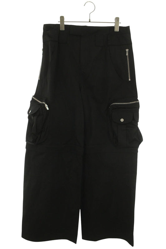 FFF POSTAL SERVICE Black Wide Nylon Cargo Pants Size 32