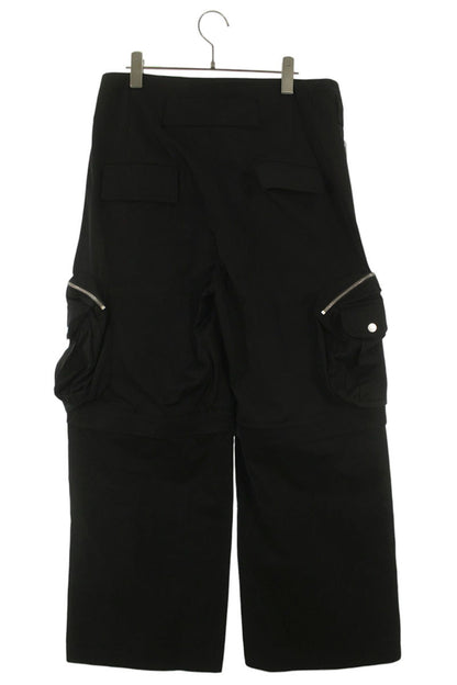 FFF POSTAL SERVICE Black Wide Nylon Cargo Pants Size 32