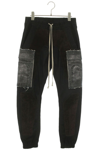 Rick Owens TEL9 Larry Cargo Leather Patch Pants Size 33