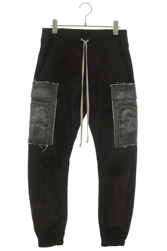 Rick Owens TEL9 Larry Cargo Leather Patch Pants Size 33