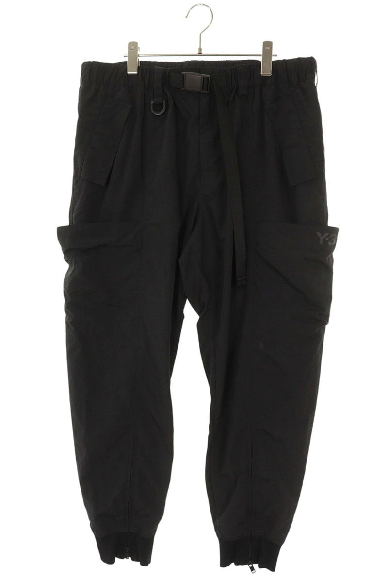 Y-3 Crinkle Nylon Cuffed Cargo Jogger Pants Black Size 34