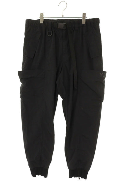 Y-3 Crinkle Nylon Cuffed Cargo Jogger Pants Black Size 34