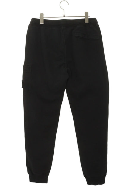 STONEISLAND Logo Patch Cotton Sweatpants Black Size 32