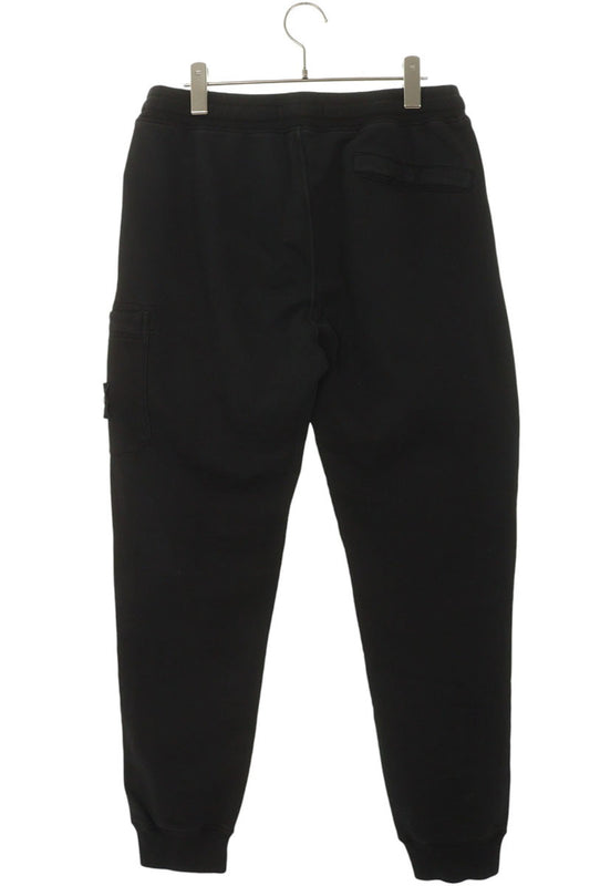 STONEISLAND Logo Patch Cotton Sweatpants Black Size 32