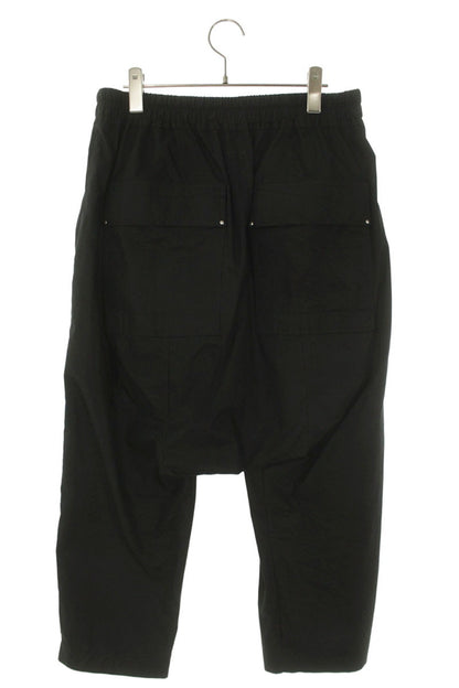 Rick Owens Drawstring Cropped Cotton Pants Black Size 34