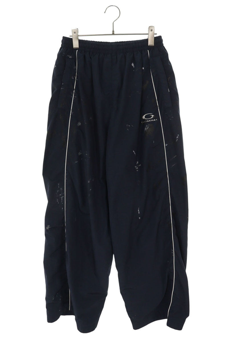 BALENCIAGA Painter Nylon Track Pants Navy Size 28