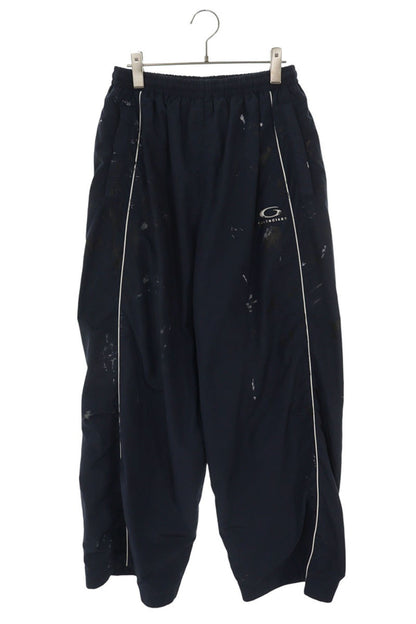 BALENCIAGA Painter Nylon Track Pants Navy Size 28