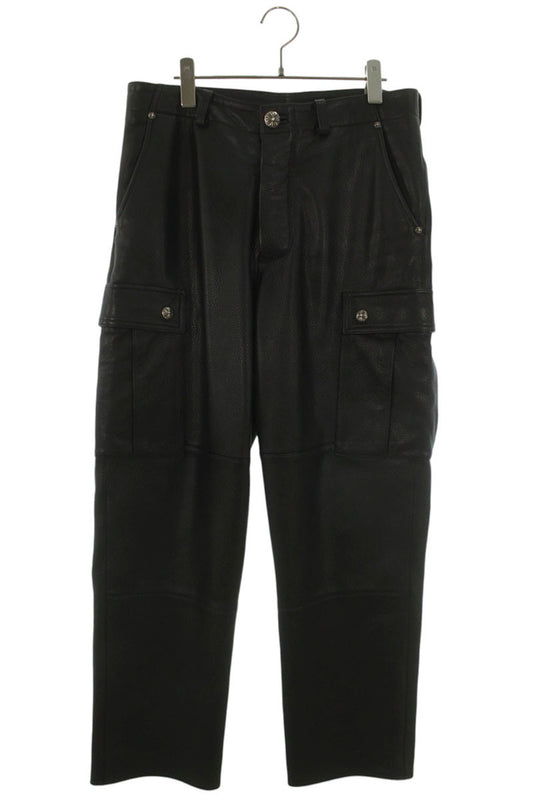 Chrome Hearts DEVIL DOG LTHR Cross Button Leather Size 30
