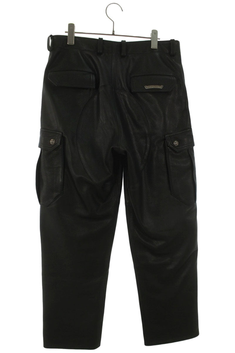 Chrome Hearts DEVIL DOG LTHR Cross Button Leather Size 30