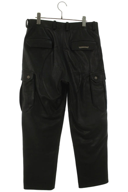 Chrome Hearts DEVIL DOG LTHR Cross Button Leather Size 30