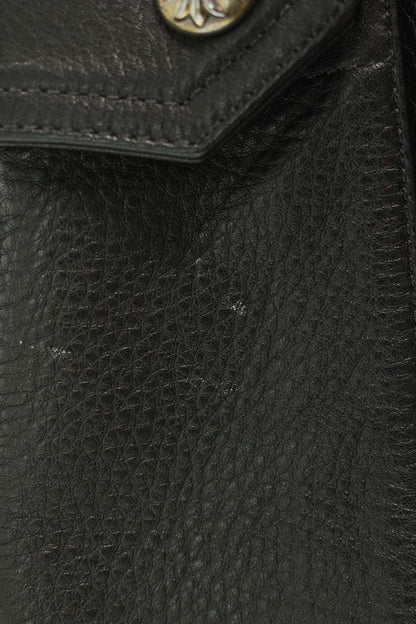 Chrome Hearts DEVIL DOG LTHR Cross Button Leather Size 30