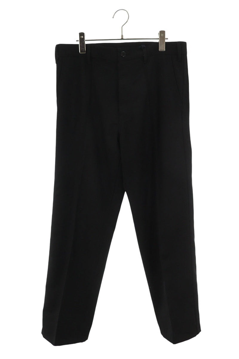 PRADA Triangle Plate Wool Pants Black Size 34
