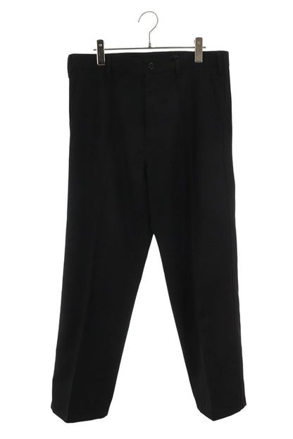 PRADA Triangle Plate Wool Pants Black Size 34