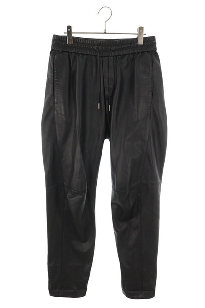 SAINT LAURENT PARIS Lambskin Joggers Black Size 32