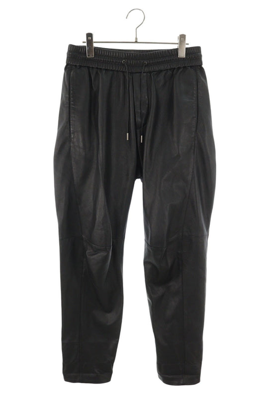 SAINT LAURENT PARIS Lambskin Joggers Black Size 32