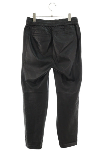 SAINT LAURENT PARIS Lambskin Joggers Black Size 32