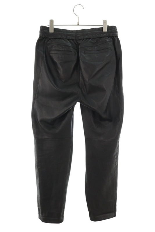 SAINT LAURENT PARIS Lambskin Joggers Black Size 32