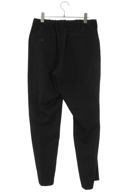 UJOH Two-Pleat Easy Wide Wool Slacks Black Size 38