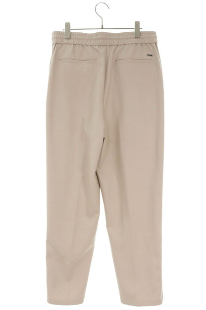 EMPORIO ARMANI Drawstring Straight Wool Pants Beige Size 33