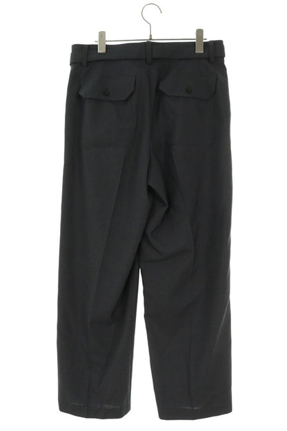 Sacai Belted Wide Wool Blend Slacks Gray Size 32