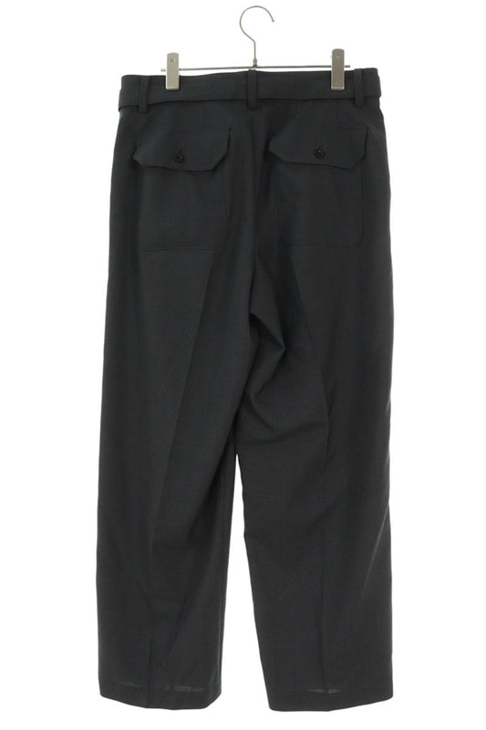 Sacai Belted Wide Wool Blend Slacks Gray Size 32