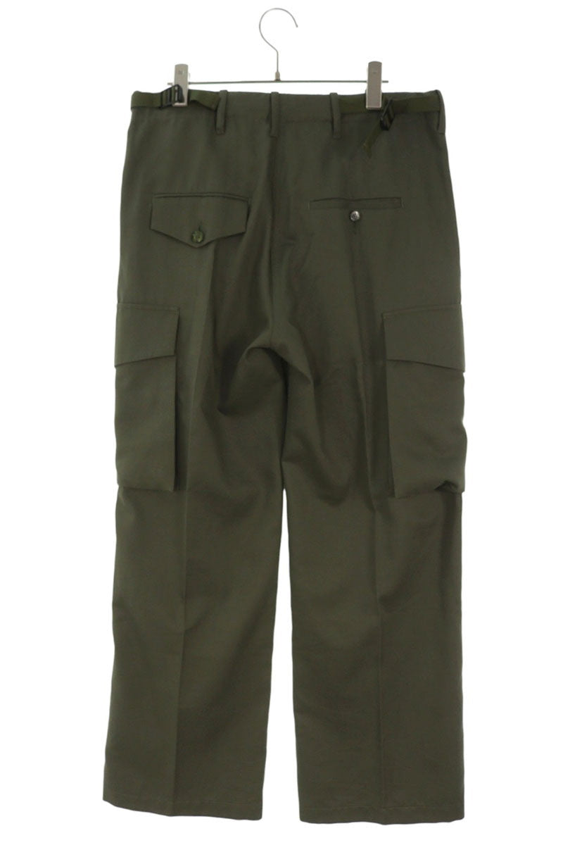 SETCHU Cotton-Cashmere Cargo Pants Green Size 30