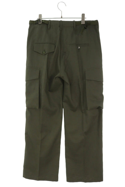 SETCHU Cotton-Cashmere Cargo Pants Green Size 30