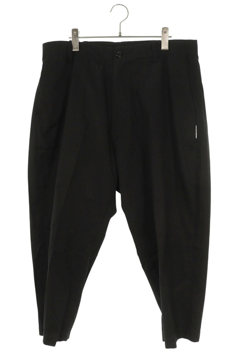 SEQUEL WEEKEND Logo Print Cotton Pants Black Size 34