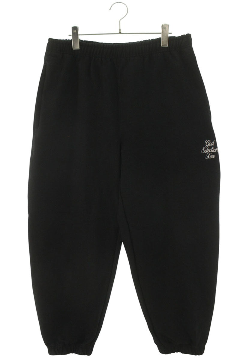 GOD SELECTION XXX Logo Embroidered Sweatpants Black Size 34
