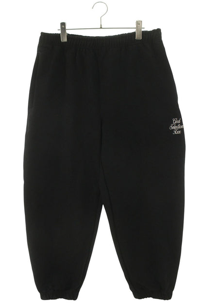 GOD SELECTION XXX Logo Embroidered Sweatpants Black Size 34