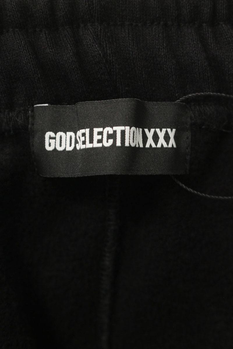 GOD SELECTION XXX Logo Embroidered Sweatpants Black Size 36
