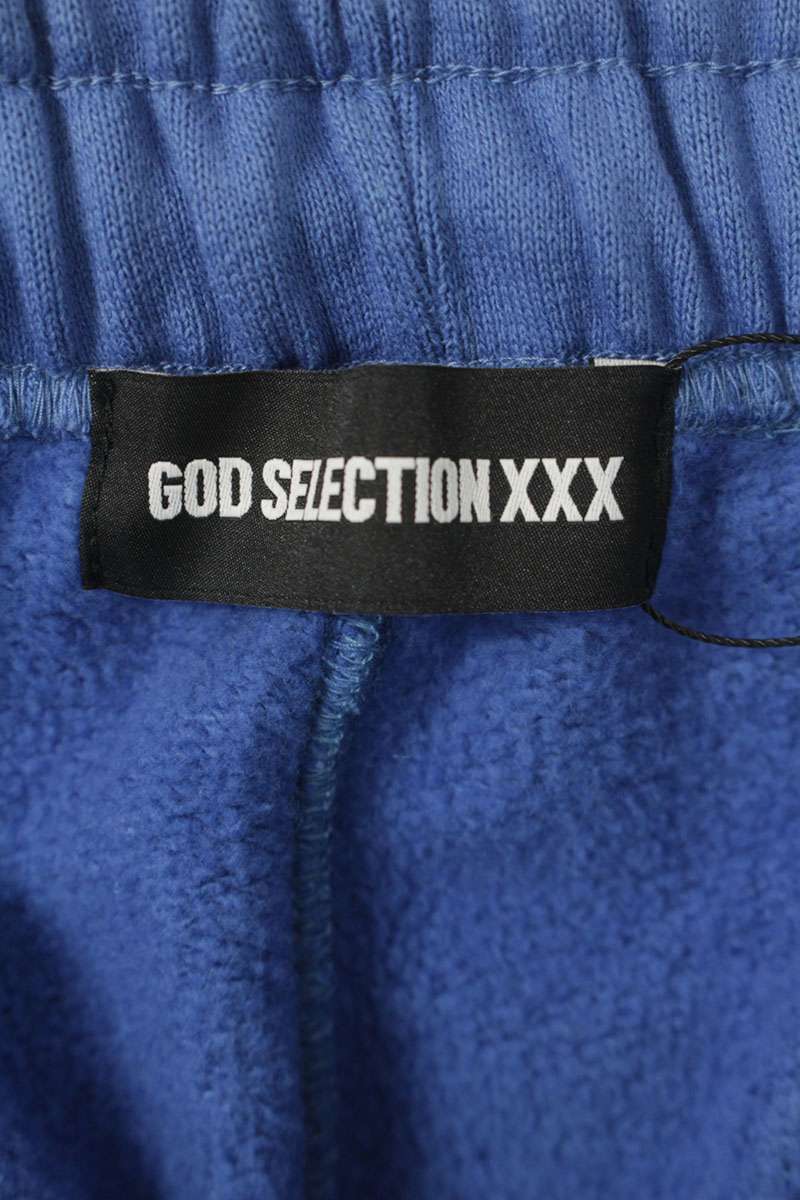 GOD SELECTION XXX Logo Embroidered Sweatpants Blue Size 30