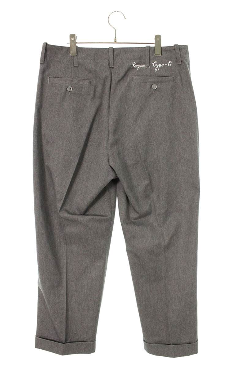 SEQUEL 26SS Logo Print Poly-Cotton Chino Pants Gray Size 34