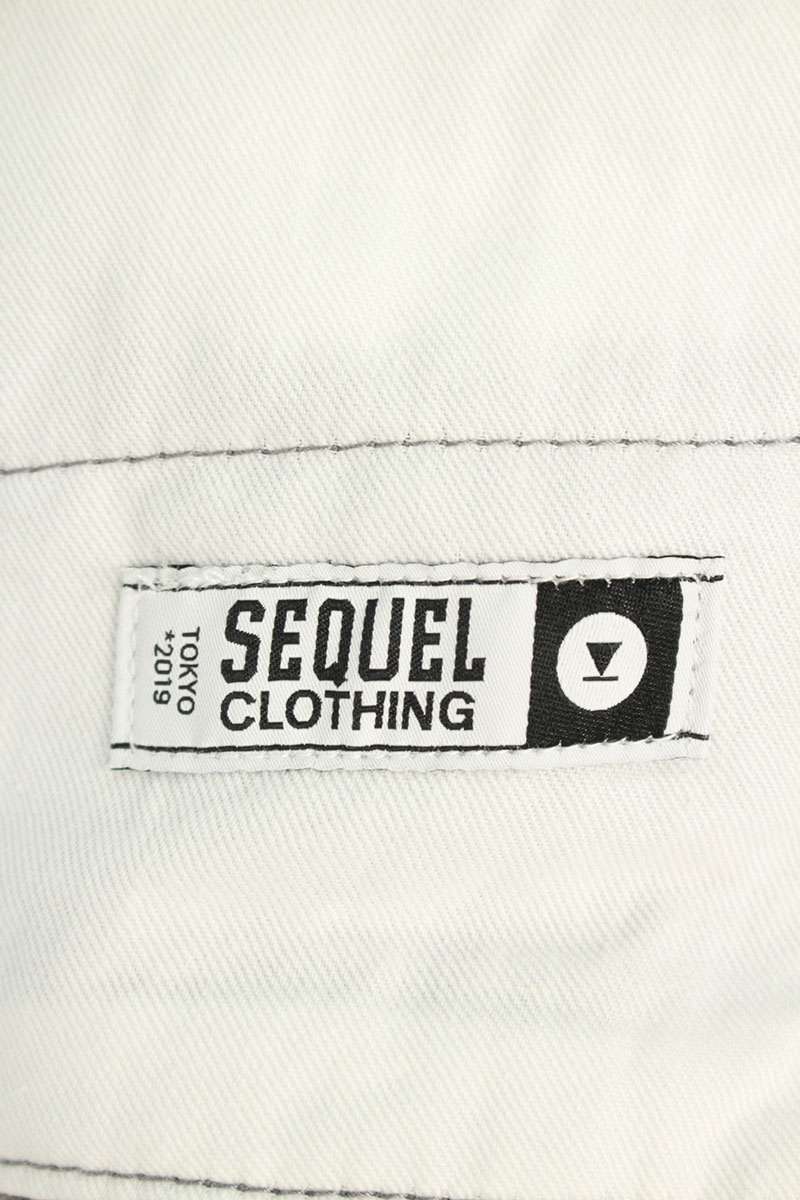 SEQUEL 26SS Logo Print Poly-Cotton Chino Pants Gray Size 34