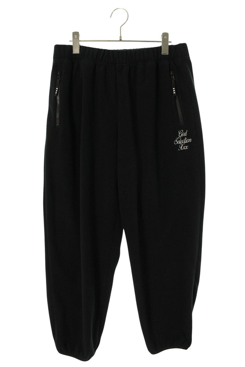 GOD SELECTION XXX Logo Embroidered Fleece Pants Size 34