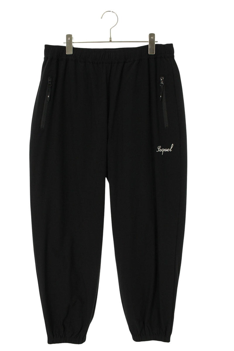SEQUEL Logo Embroidered Stretch Nylon Pants Black Size 34
