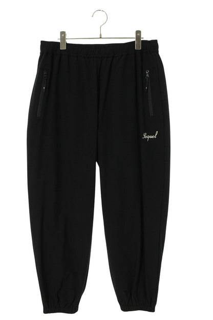 SEQUEL Logo Embroidered Stretch Nylon Pants Black Size 34