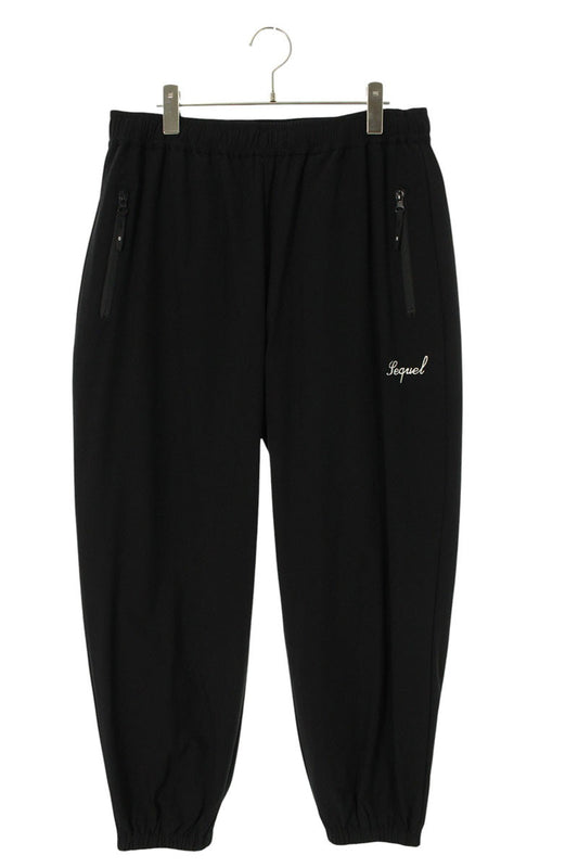 SEQUEL Logo Embroidered Stretch Nylon Pants Black Size 34