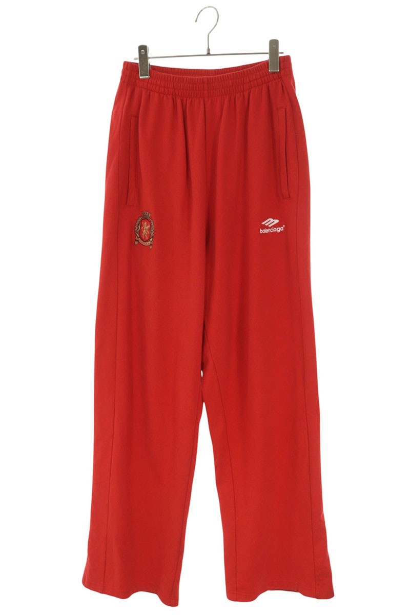 BALENCIAGA Soccer Line Baggy Sweatpants Red Size 28