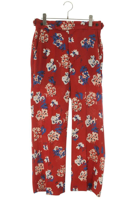 Needles 23SS Floral Print Slacks Red Poly Size 28